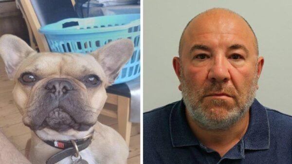An undated image of Danny Brown (R) and his dog Bob (L). The image was found on an EncroChat device used by someone using the handle Throwthedice. Brown was jailed for 26 years for drugs offences at Kingston Crown Court in London in December 2022. (National Crime Agency)
