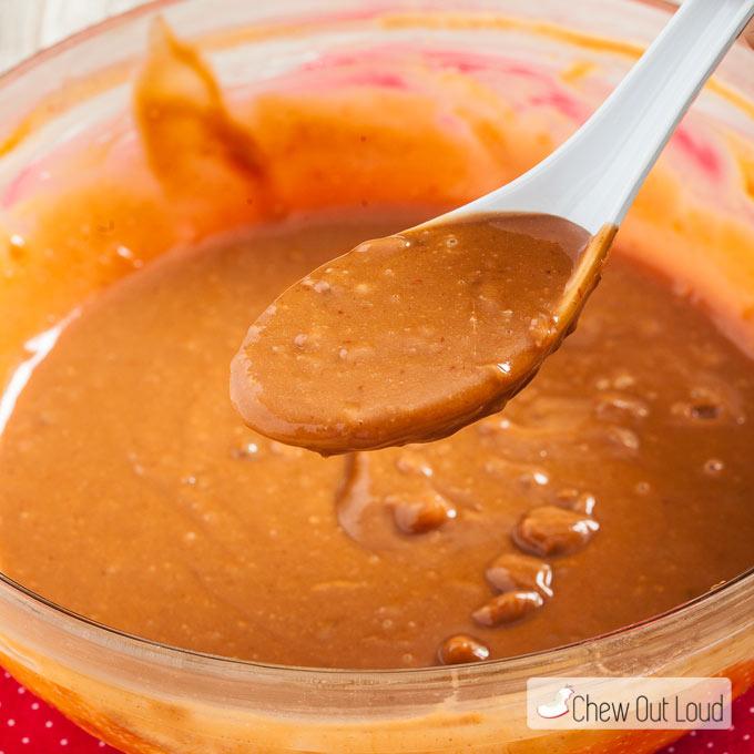 Thai style peanut sauce keeps well in the fridge.. (Courtesy of Amy Dong)