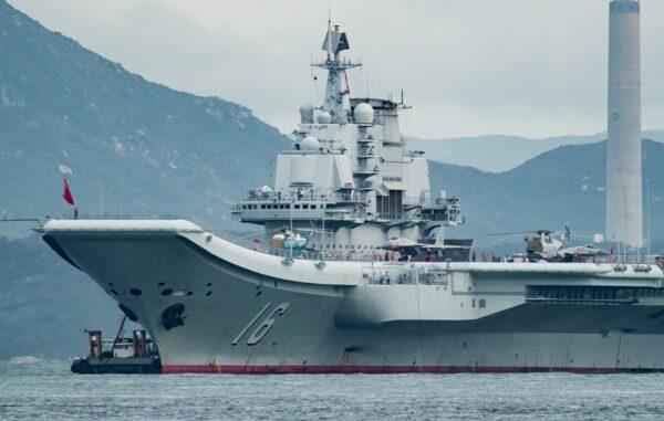 China's first aircraft carrier, Liaoning, arrives in Hong Kong on July 7, 2017. (Keith Tsuji/Getty Images)