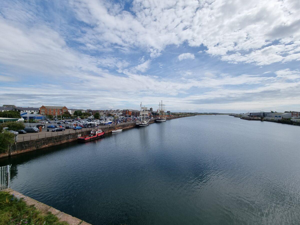 A view of the quayside at Barrow-in-Furness, Cumbria, England, on Aug. 6, 2022. (Chris Summers/The Epoch Times)