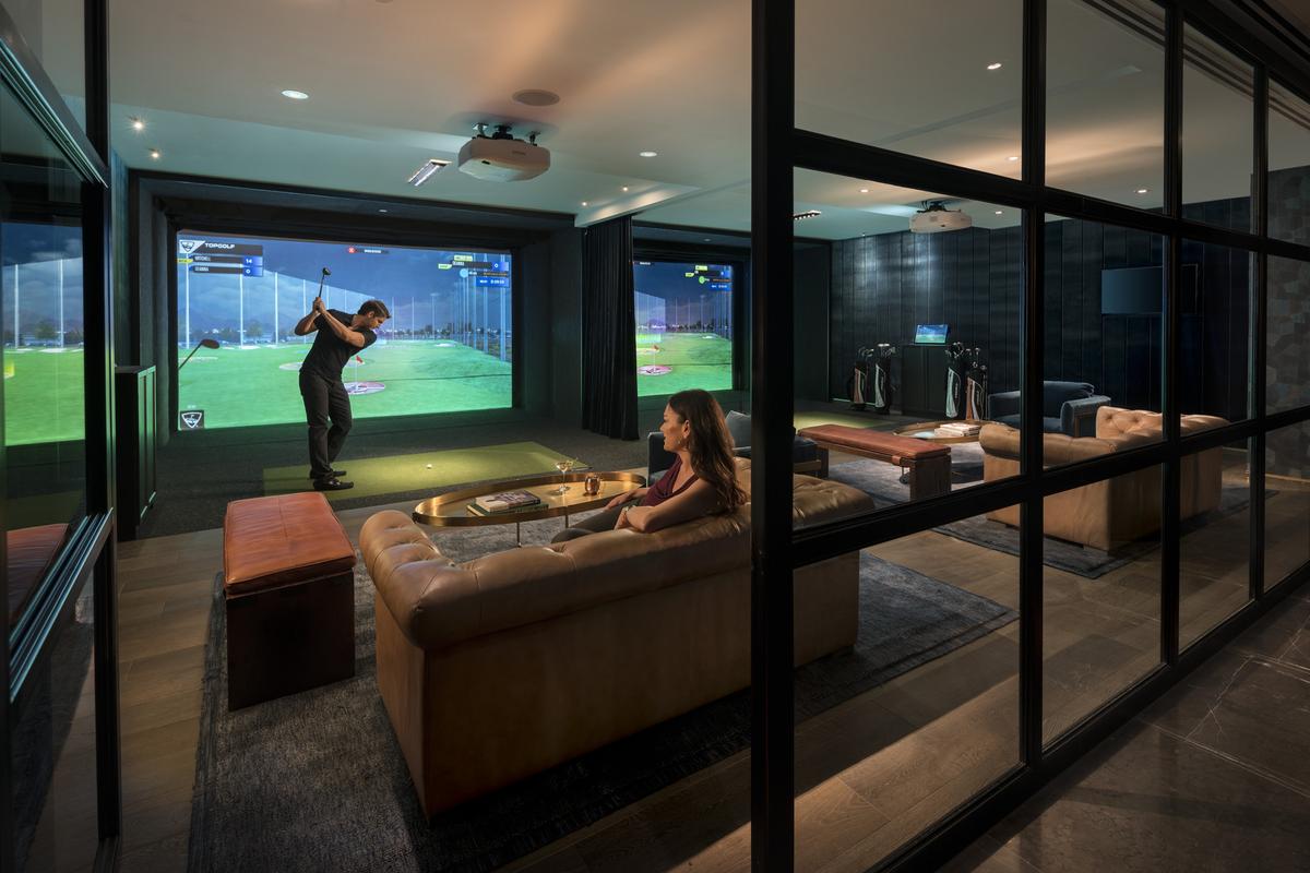 The Topgolf Swing Suite, a golf simulator. (Courtesy of Four Seasons)
