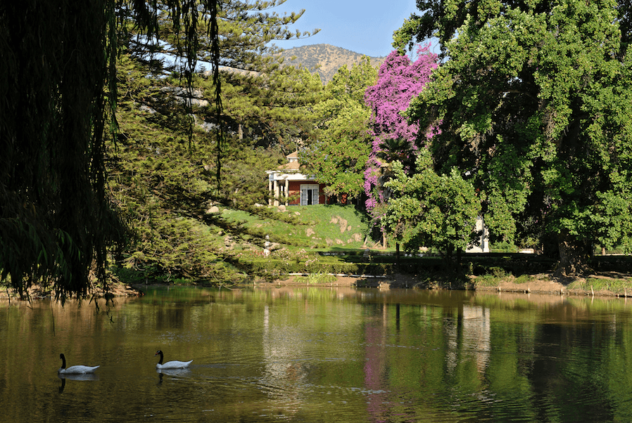Santa Rita's Centenario Park, a lush, rambling garden covering over 100 acres. (Courtesy of Santa Rita)
