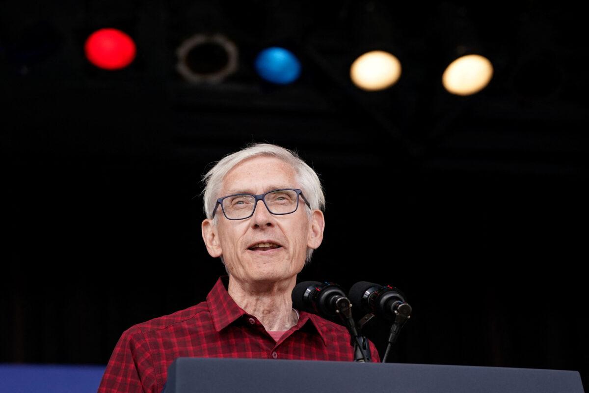 Wisconsin Governor Tony Evers, speaks on Labor Day at Henry Maier Festival Park in Milwaukee, Wisconsin, U.S., September 5, 2022. (Elizabeth Frantz/Reuters)