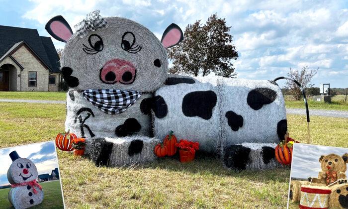 Texas Couple Creates Incredible Hay Bale Sculptures That Delight Their Community