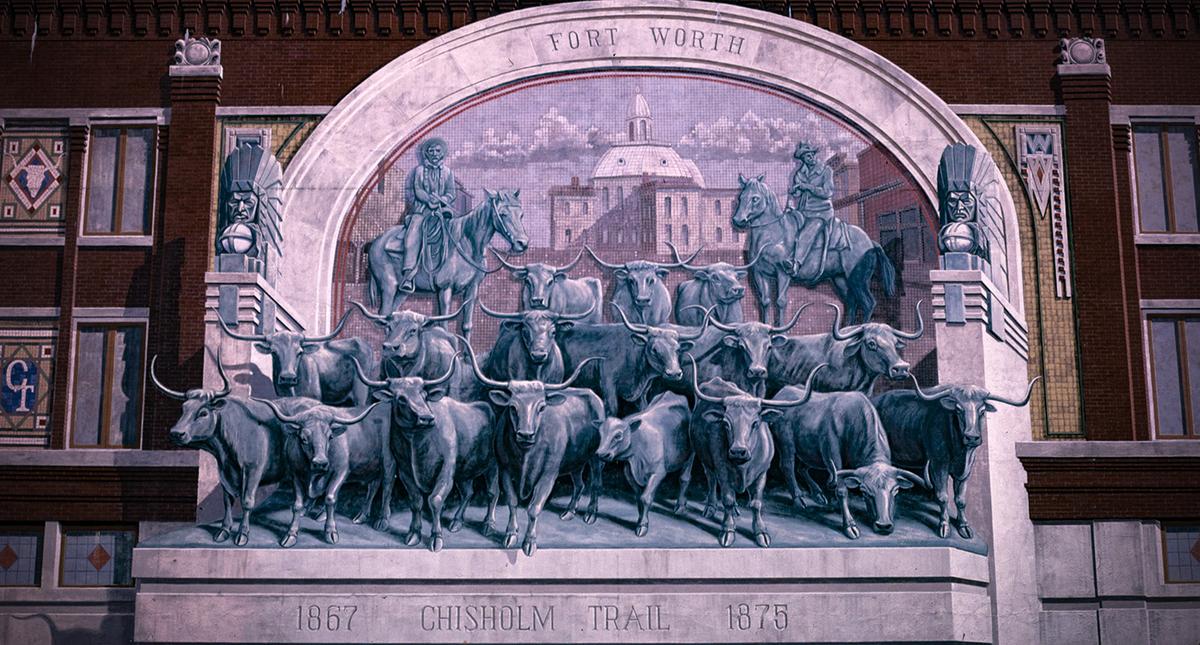 Chisholm Trail mural in Fort Worth, Texas. Library of Congress. (Public Domain)