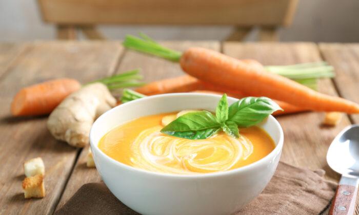 Carrot-Ginger Soup with Bone Broth and Turmeric (Recipe)