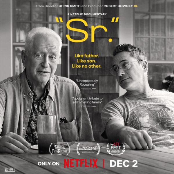 Robert Downey Sr. (L) and Robert Downey Jr. are transparent and honest in "Sr." (Netflix)