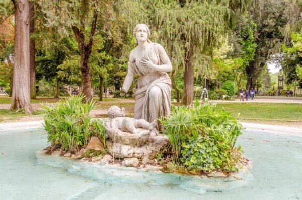 Another beautiful fountain set in a shaded square shows a woman and Moses in the bulrushes, where he was found and saved. (Marco Rubino/Shutterstock)