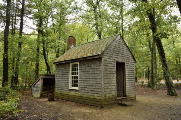 Thoreau’s reconstructed cabin in Walden Woods in Concord, Mass. (Alizada Studios/ Shutterstock)