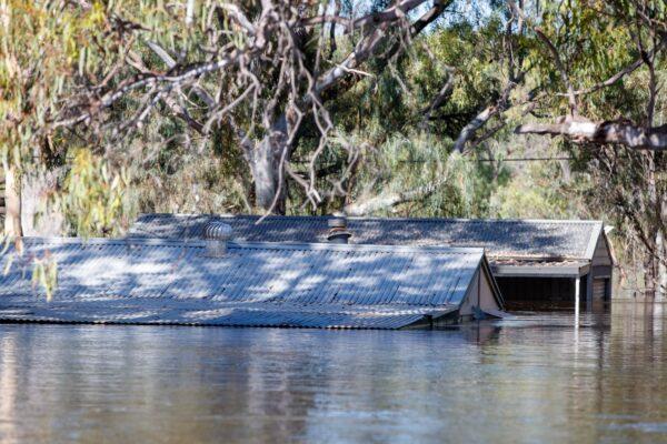 Flooding at Scott’s Creek, in South Australia, on Dec. 30, 2022. (AAP Image/Matt Turner)