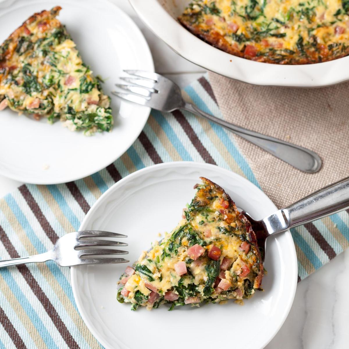 This crustless quiche will have all your guests begging for more. (Courtesy of Amy Dong)