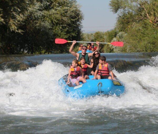 Kayaking and rafting are part of teaching young people how to take healthy risks. (Photo courtesy of Kfar Blum.)
