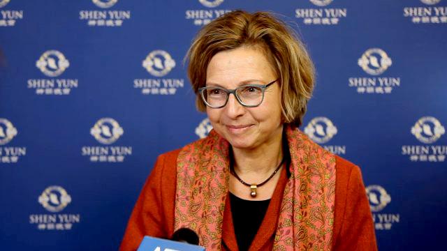 Bettina Wiesmann, former member of the Hessian parliament and current chairwoman of the CDU in Frankfurt, saw Shen Yun on Jan. 11. (NTD)