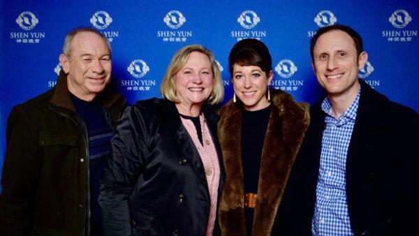 Matt Adler, Sarah Adler, and Mrs. Adler’s parents at Shen Yun Performing Arts at Zellerbach Hall in Berkeley, Calif., on Jan. 14, 2023. (NTD)