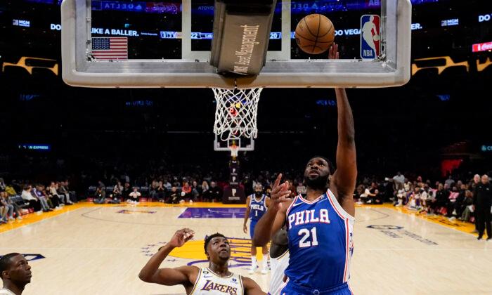 LeBron Hits 38K, but Embiid Leads 76ers Past Lakers 113–112