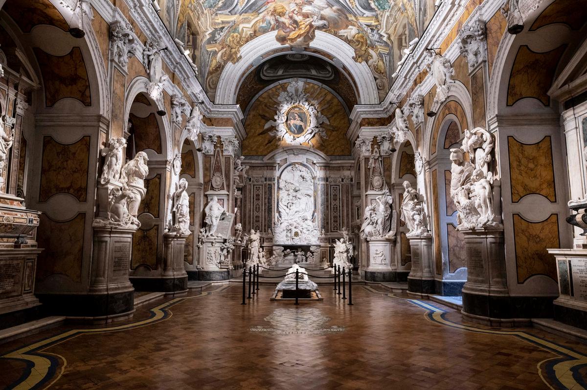 The marble sculptures at the Sansevero Chapel Museum in Naples. (Courtesy of Ph. Marco Ghidelli/Archivio Museo Cappella Sansevero)