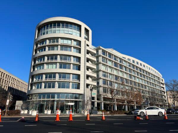 The building that houses offices including the Penn Biden Center at 101 Constitution Avenue in Washington on Jan. 18, 2023. (Madalina Vasiliu/The Epoch Times)