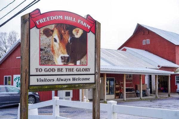Freedom Hill Farm in Otisville, N.Y., on Jan. 13, 2023. (Cara Ding/The Epoch Times)