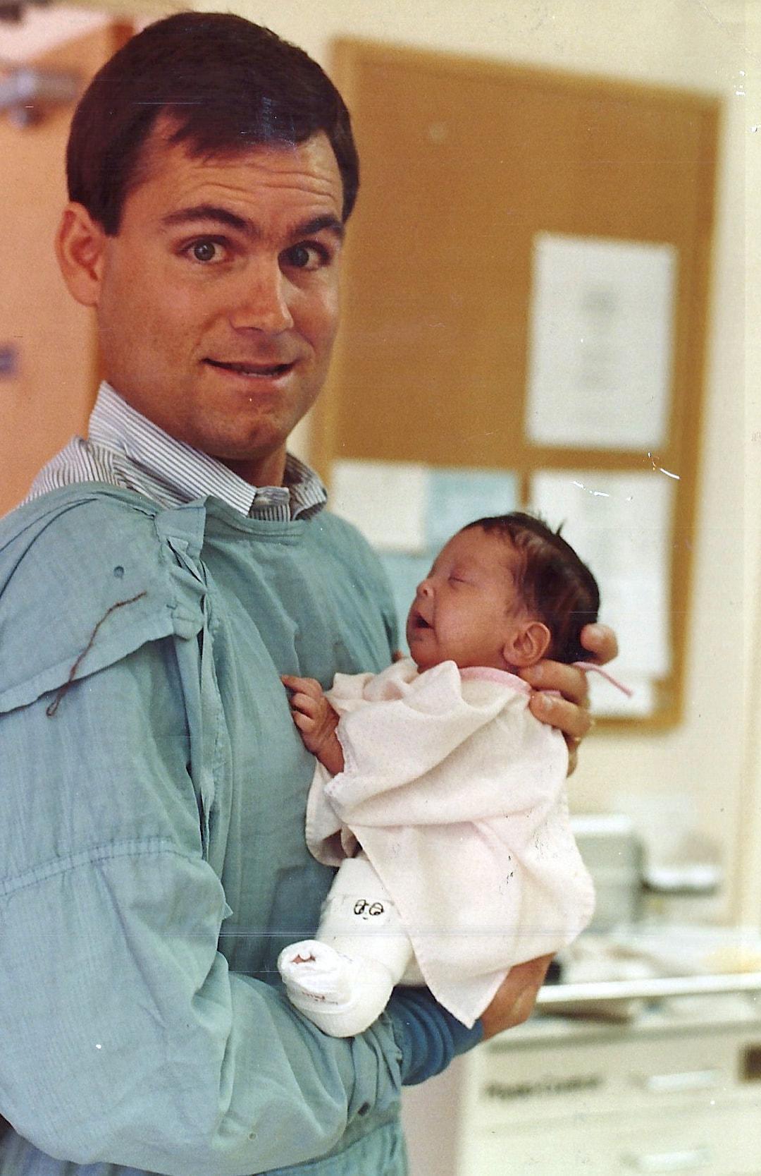 Baby Claire with her adoptive dad, Warren Culwell. (Courtesy of <a href="https://www.facebook.com/ClaireCulwell">Claire Culwell</a>)