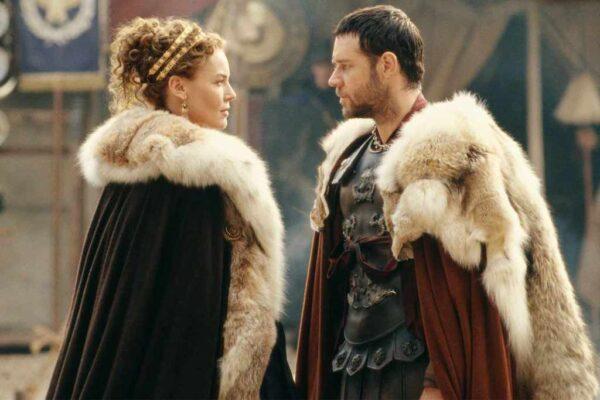 The emperor’s daughter, Lucilla (Connie Nielsen) and Maximus Decimus Meridius (Russell Crowe), in "Gladiator." (Paramount Pictures)