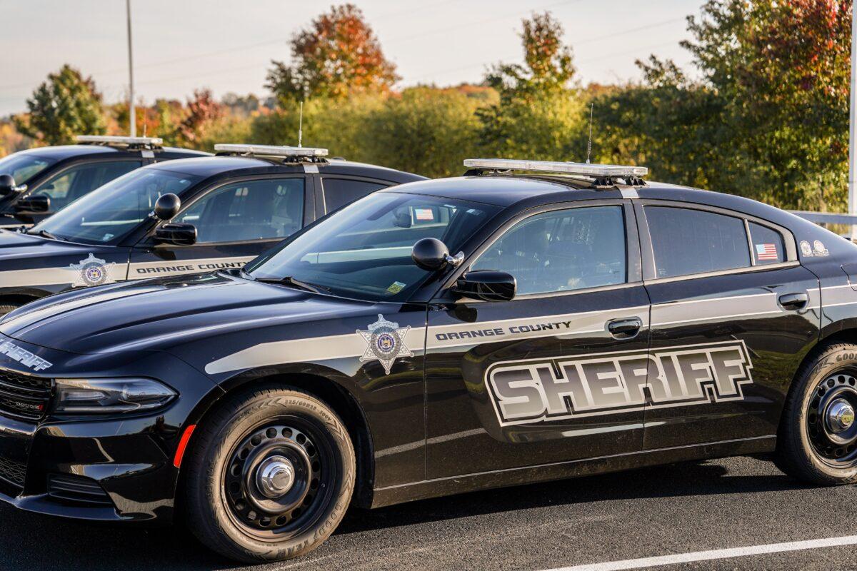 The Orange County Sheriff's Office cars in Goshen, N.Y., on Oct. 22, 2022. (Samira Bouaou/The Epoch Times)