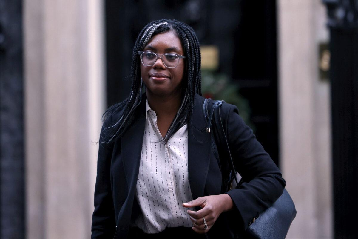 International Trade Minister Kemi Badenoch leaves 10 Downing Street following a cabinet meeting, in London, on Dec. 6, 2022. (Dan Kitwood/Getty Images)