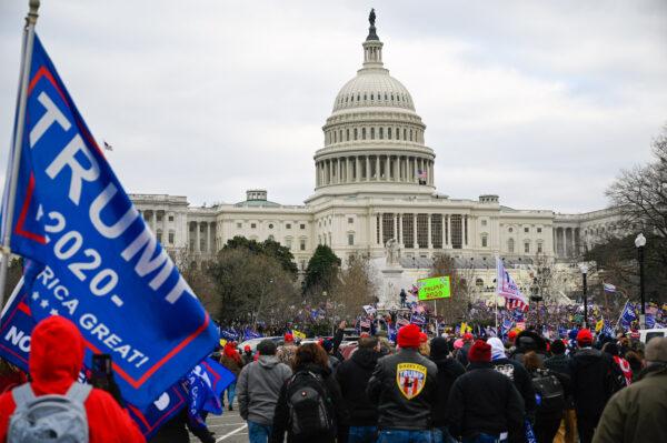 People at the Save America rally in Washington on Jan. 6, 2021. (Shao Lin/The Epoch Times)