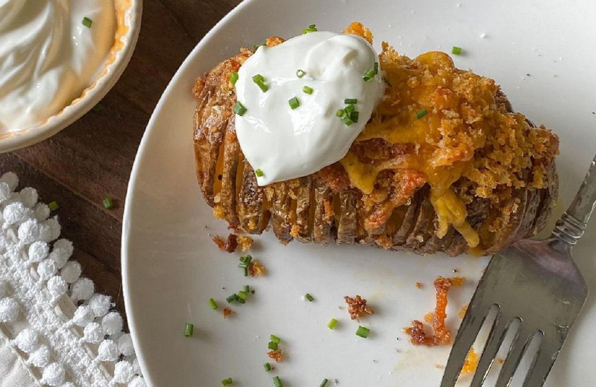 Cheddar Herb Hasselback Potatoes