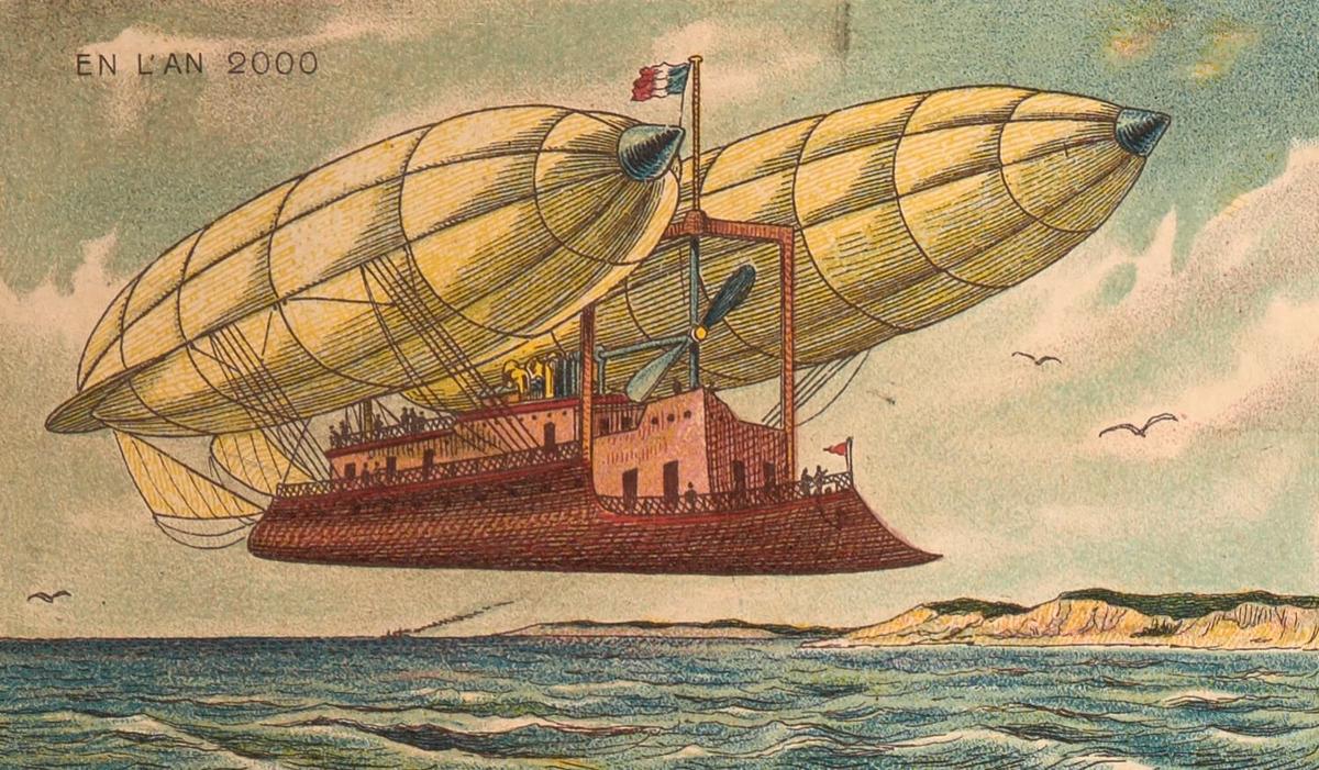 (<a href="https://commons.wikimedia.org/wiki/File:France_in_XXI_Century._Air_ship.jpg">Public Domain</a>)