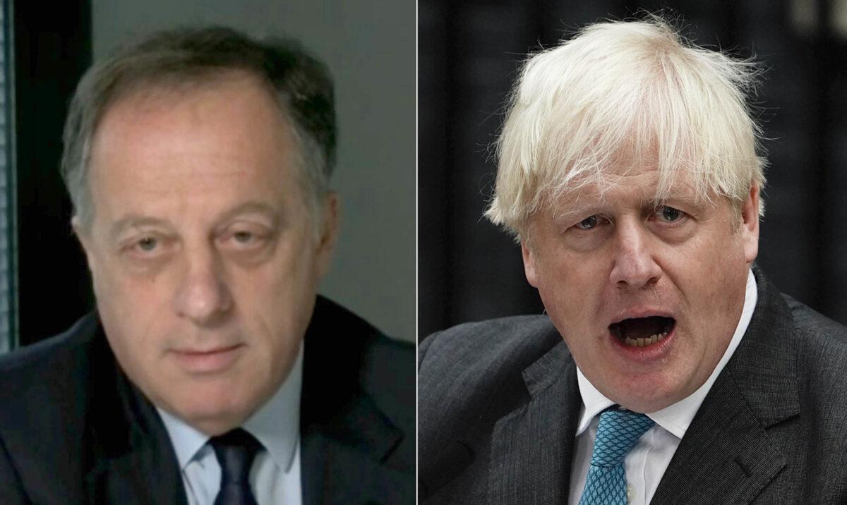 Undated file photos of Richard Sharp (L) and Boris Johnson. (House of Commons via PA Media)