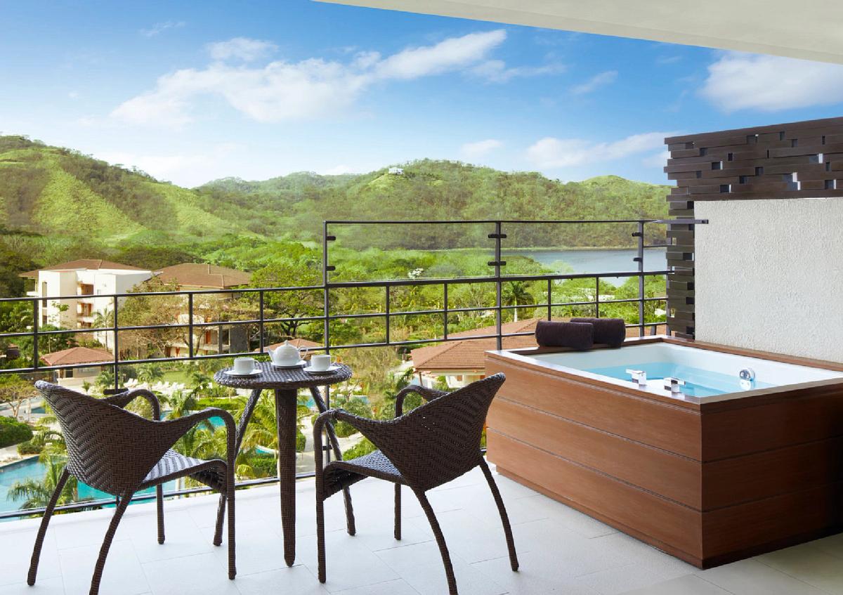 Visitors to Dreams Las Mareas Costa Rica can enjoy a water view from their balcony while they enjoy breakfast. (Photo courtesy of Dreams Las Mareas Costa Rica)