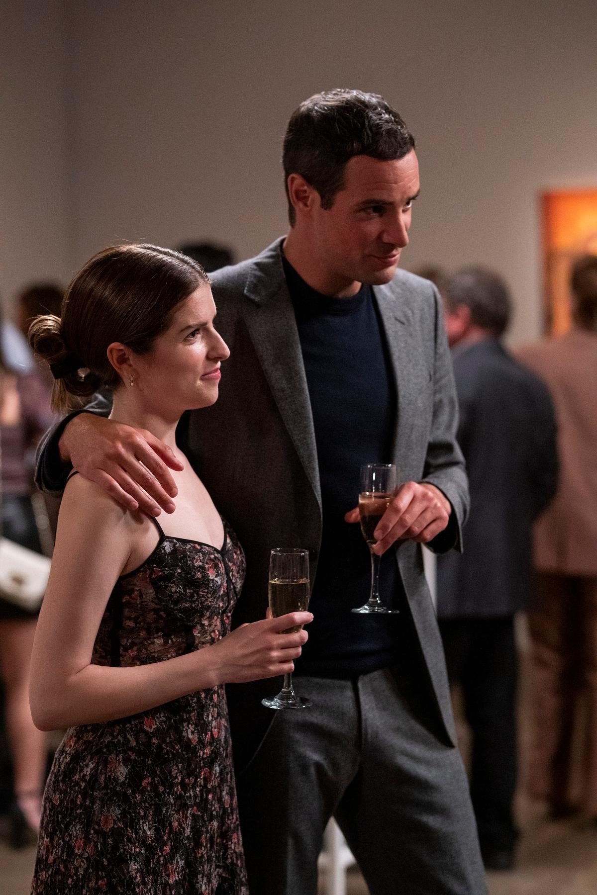 Alice (Anna Kendrick) with up-and-coming British artist boyfriend, Simon (Charlie Carrick), in "Alice, Darling." (Lionsgate)