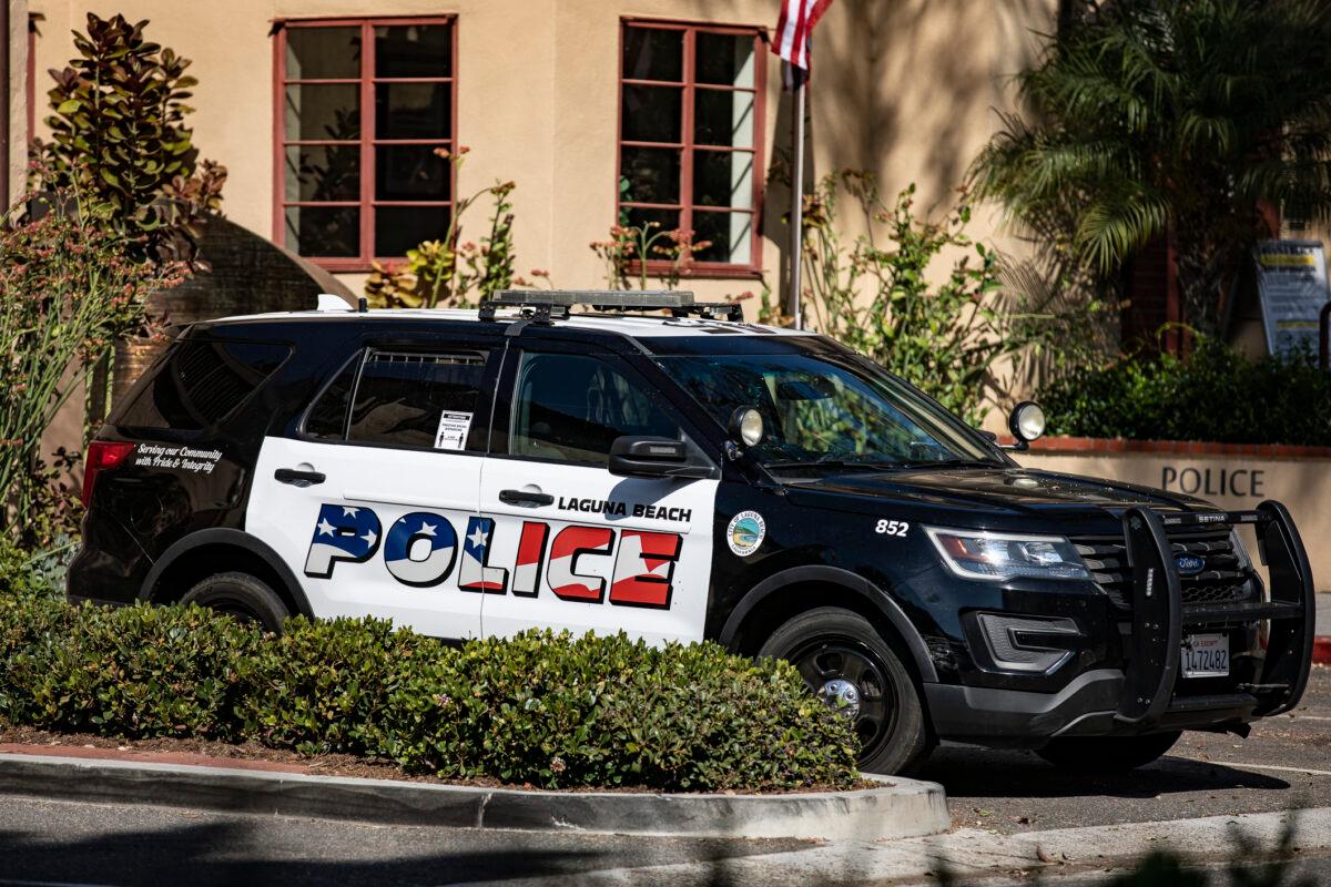 A Laguna Beach Police Department vehicle in Laguna Beach, Calif., on Dec. 15, 2020. (John Fredricks/The Epoch Times)