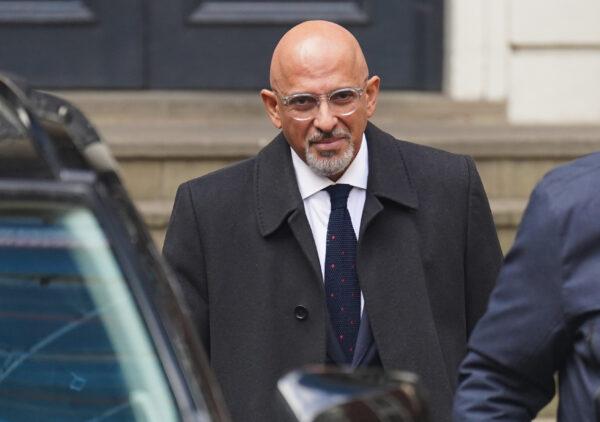Former chancellor Nadhim Zahawi leaving the Conservative Party head office in Westminster, central London, on Jan. 23, 2023. (James Manning/PA Media)