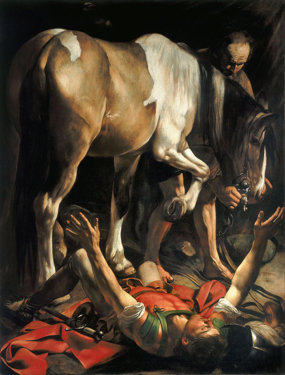 "Conversion on the Way to Damascus," circa 1600–1601, by Caravaggio. Oil on canvas. Santa Maria del Popolo, Rome. (Public Domain)