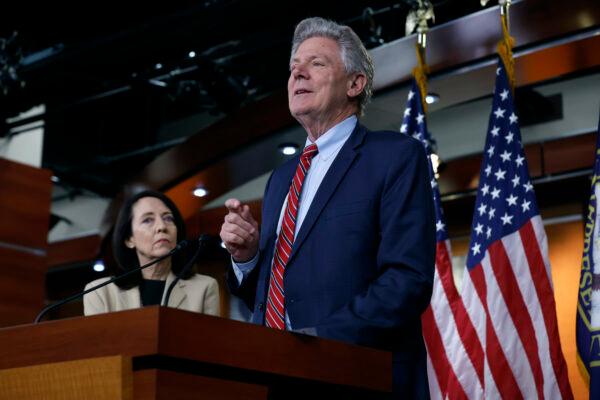 House Energy and Commerce Committee Chairman Frank Pallone (D-N.J.) outlines legislative efforts to lower fuel prices during a news conference in the U.S. Capitol Visitors Center in Washington on April 28, 2022. (Chip Somodevilla/Getty Images)