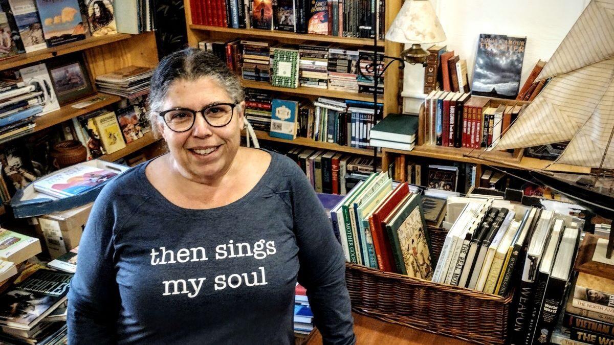Heather Idoni in her Livingstone, Mich., bookstore in January 2023. (Courtesy of Heather Idoni)