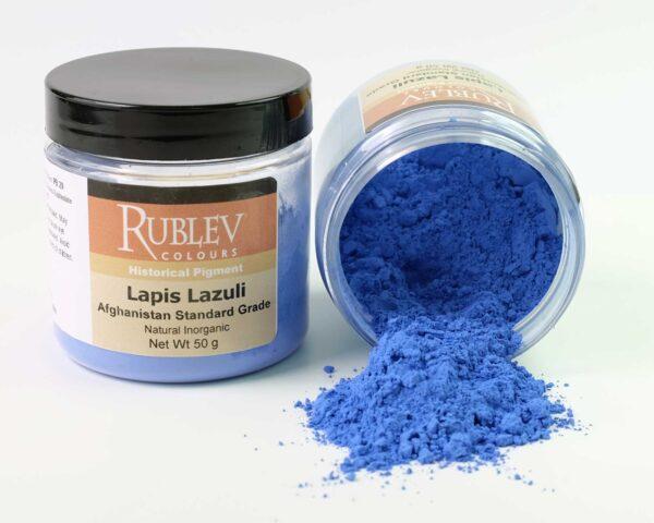 Over 6,000 years ago, miners first extracted lazurite (lapis lazuli) from Kokcha in Afghanistan. Medieval and Renaissance artists saved the expensive, vibrant blue pigment for the robes of Christ and the Virgin Mary. (Courtesy of Natural Pigments)