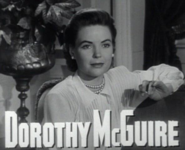 Cropped screenshot of Dorothy McGuire from the trailer for the film "Gentleman's Agreement" from 1947. (Public Domain)