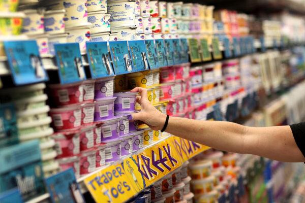 A customer shops for yogurt as she enjoys the grand opening of a Trader Joe's in Pinecrest, Fla., on Oct. 18, 2013. (Joe Raedle/Getty Images)