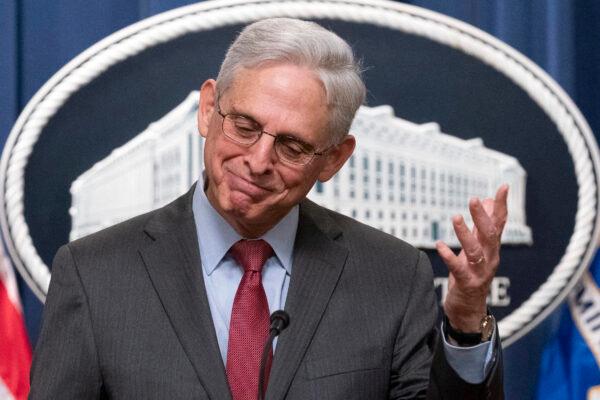 Attorney General Merrick Garland speaks during a news conference to announce an international ransomware enforcement action at the Department of Justice in Washington on Jan. 26, 2023. (Jose Luis Magana/AP Photo)