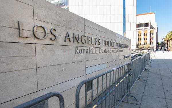 Los Angeles Police Department headquarters on Jan. 27, 2023. (John Fredricks/The Epoch Times)