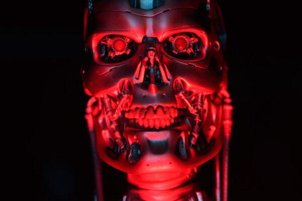 The original T-800 Endoskeleton robot used in filming Terminator Salvation is displayed at the Science Museum in London, England, on February 7, 2017. (Carl Court/Getty Images)