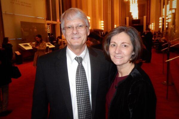 Keith and Maria Hennek enjoyed Shen Yun Performing Arts at The Kennedy Center Opera House, on Jan. 28, 2023. (Weiyong Zhu/The Epoch Times)