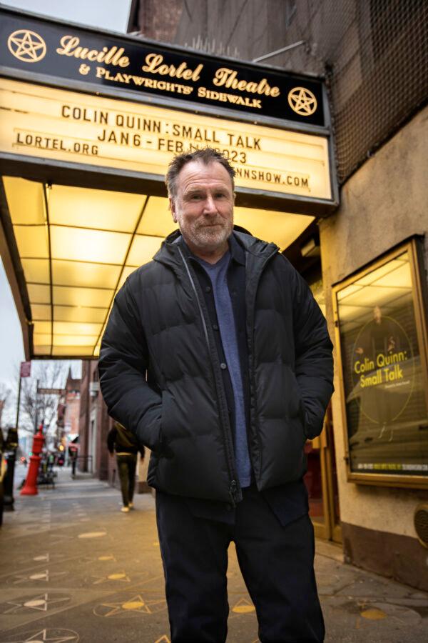 "Colin Quinn: Small Talk" at the Lucille Lortel Theatre covers many topics with humor and irony. (Monique Carboni)