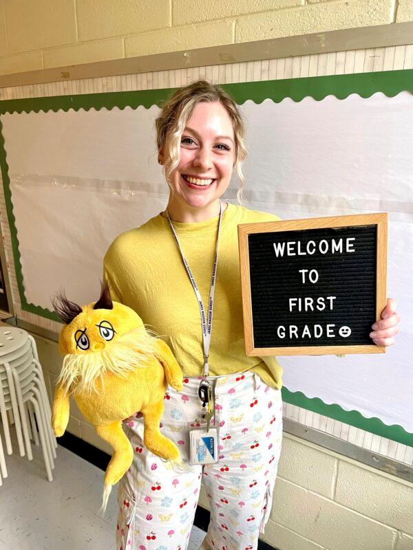 First-grade teacher Abigail Zwerner inside her classroom at Richneck Elementary School in Newport News, Va., in a file photo. (Courtesy of the family of Abigail Zwerner via AP)