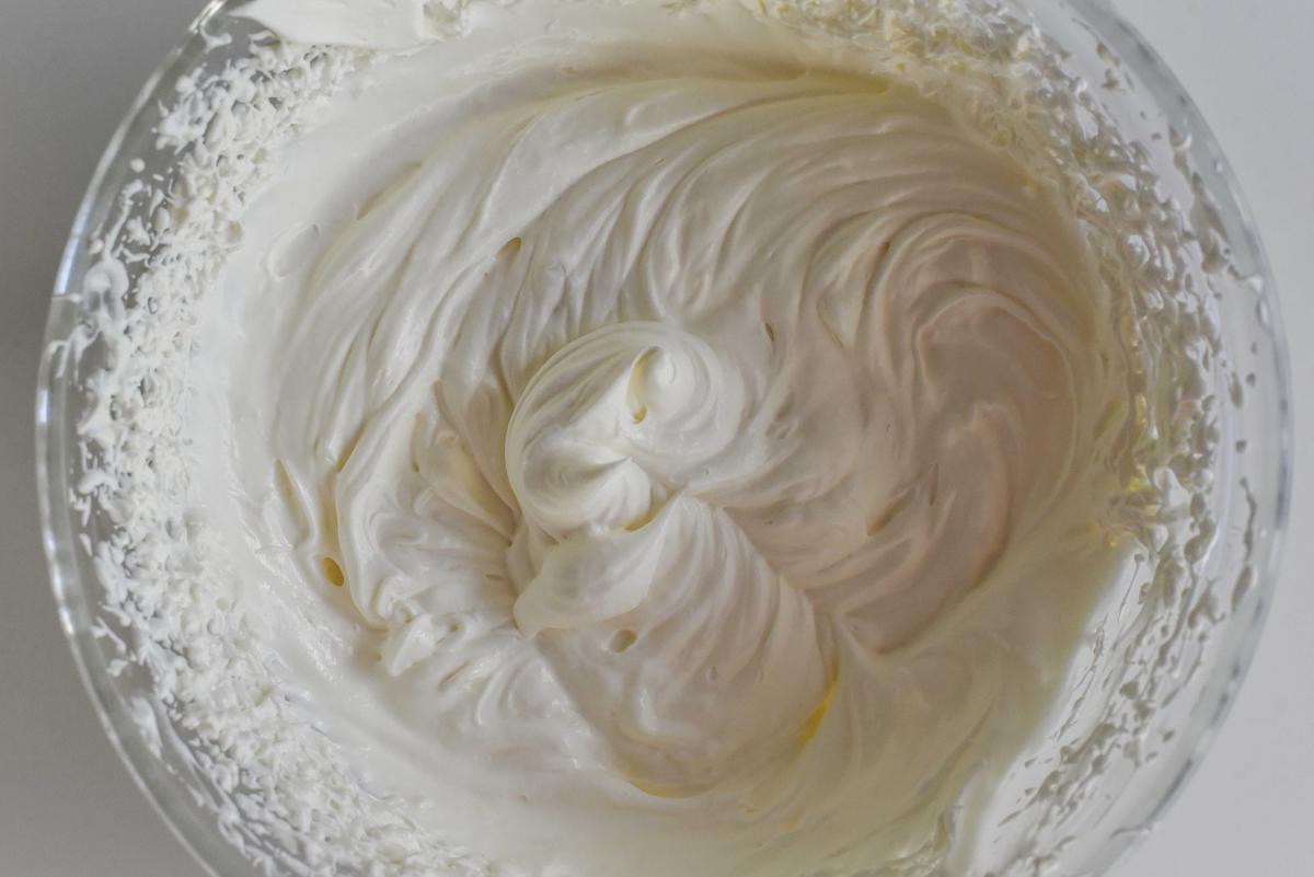 Combine the cream and powdered sugar and whisk until the cream is whipped to very stiff peaks. (Audrey Le Goff)