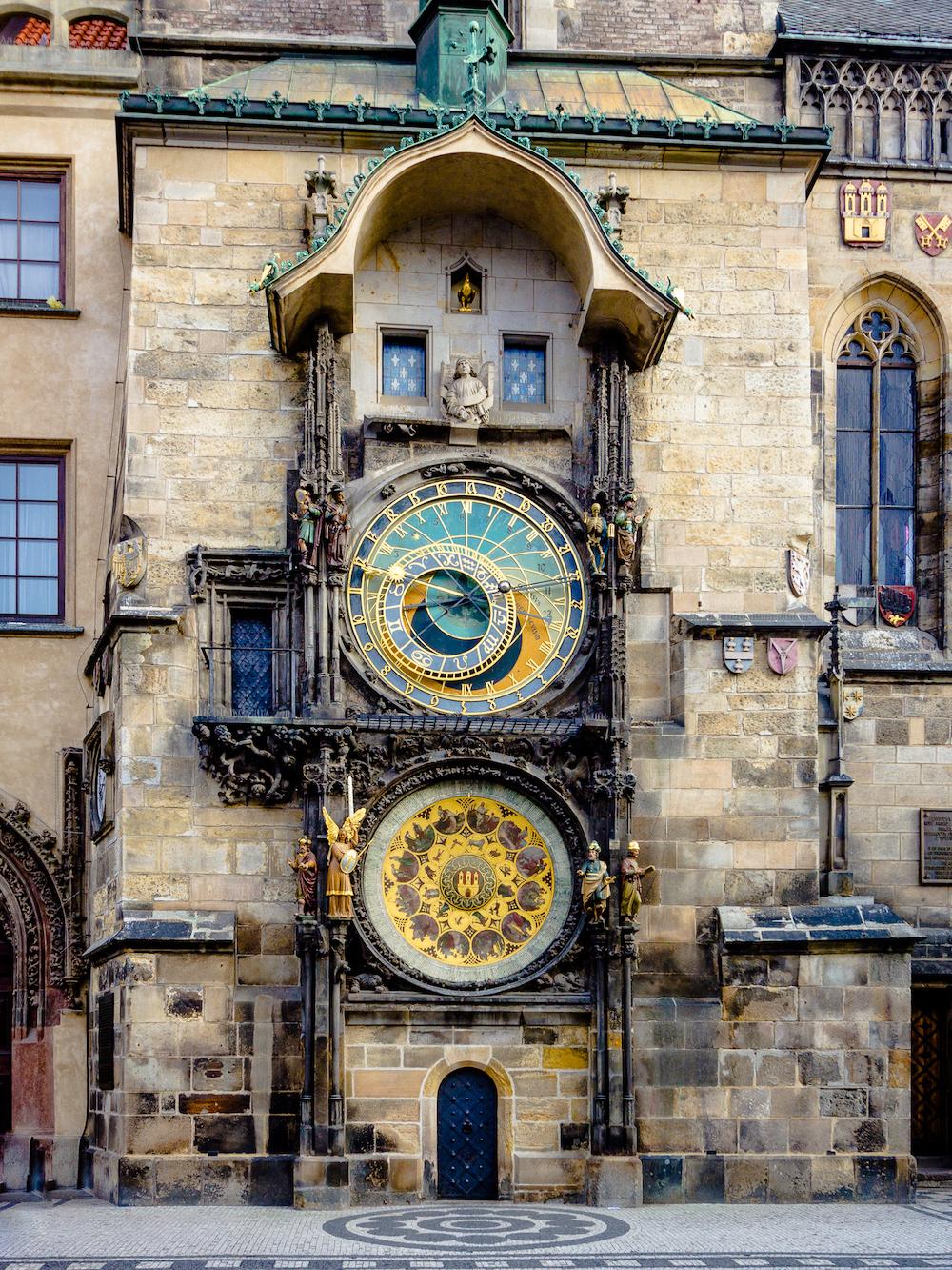 The astronomical clock on the south wall of Town Hall in Prague. (Dominik Michalek/Shutterstock)