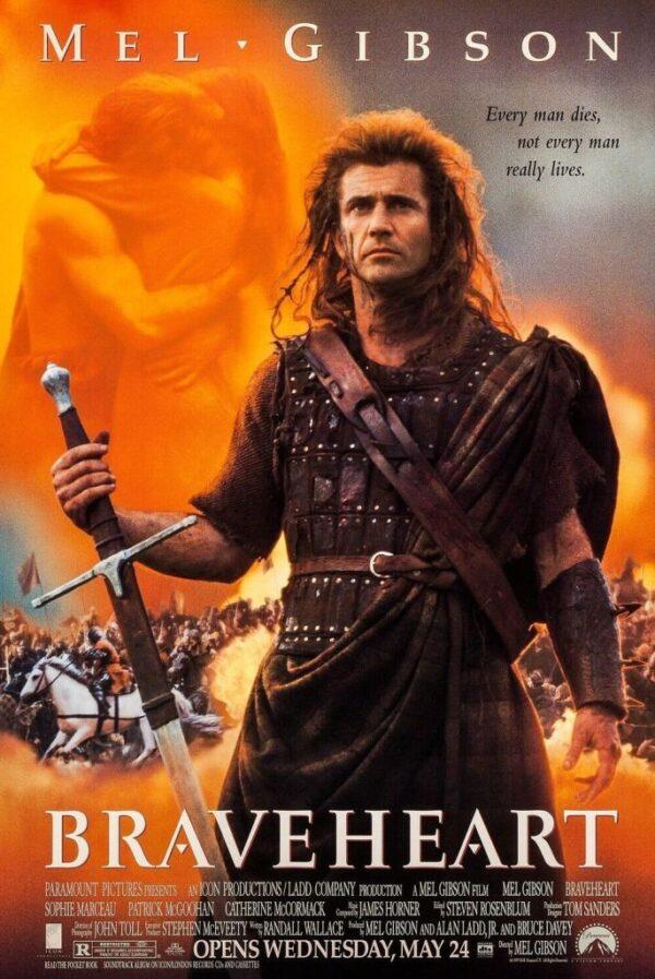 A poster for "Braveheart" starring Mel Gibson. (Paramount Pictures)