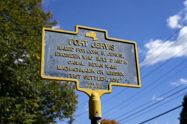 A Sign of the City of Port Jervis in N.Y., on Oct. 9, 2022. (Chung I Ho/The Epoch Times)
